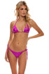 Luli Fama Babes Just Want Sun Wavy Ruched Back Tie Side Bottom